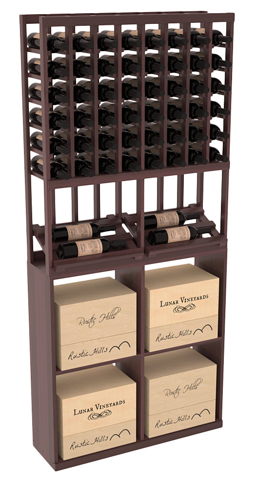 InstaCellar 8 Column Side Display / 96 Case Combo – Premium Redwood / Unstained