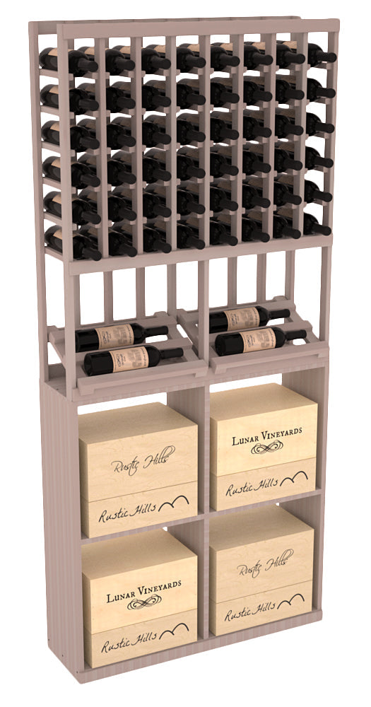 InstaCellar 8 Column Side Display / 96 Case Combo – Premium Redwood / Cherry stained