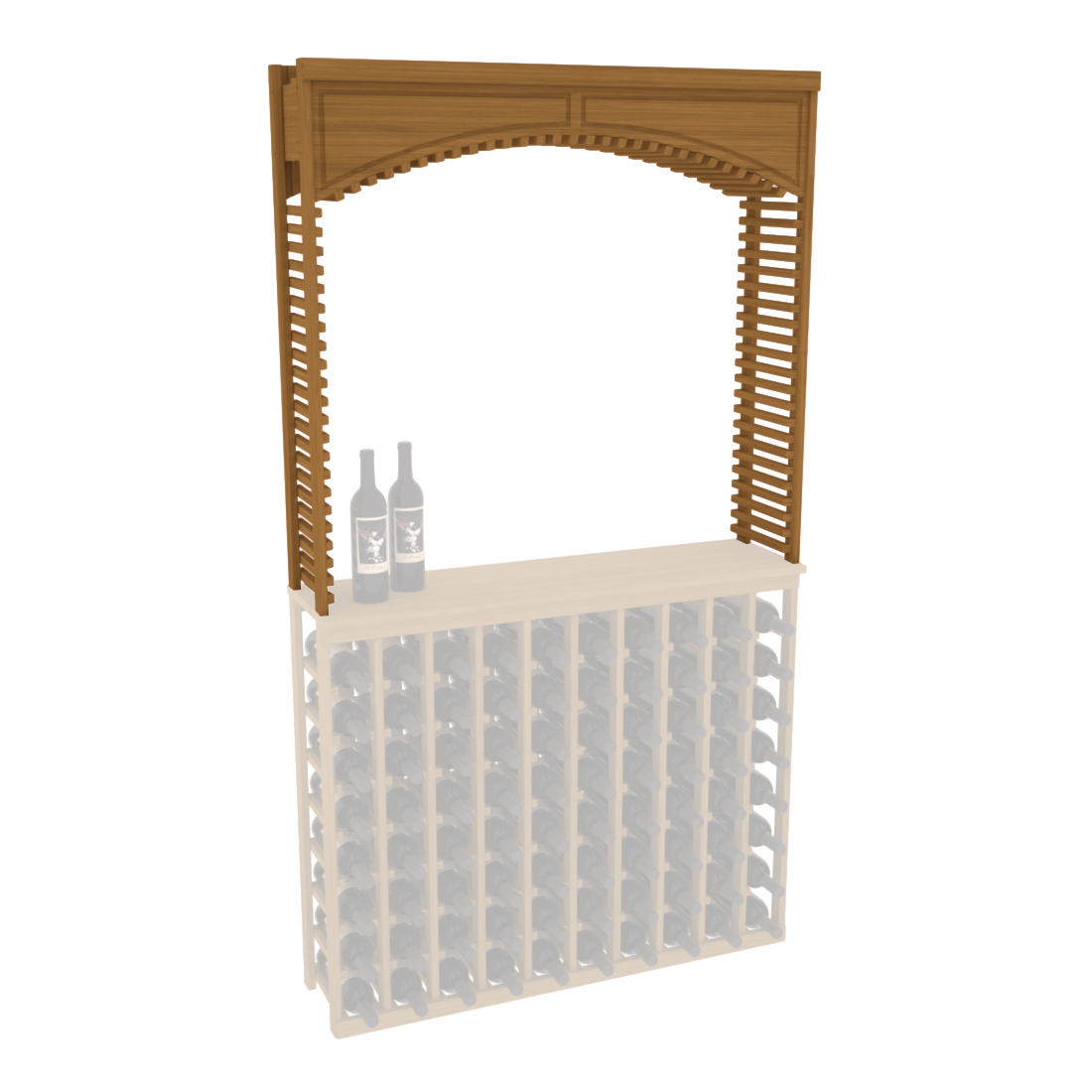 InstaCellar 42.5" Cellar Arch – Grand Mahogany / Oak stained