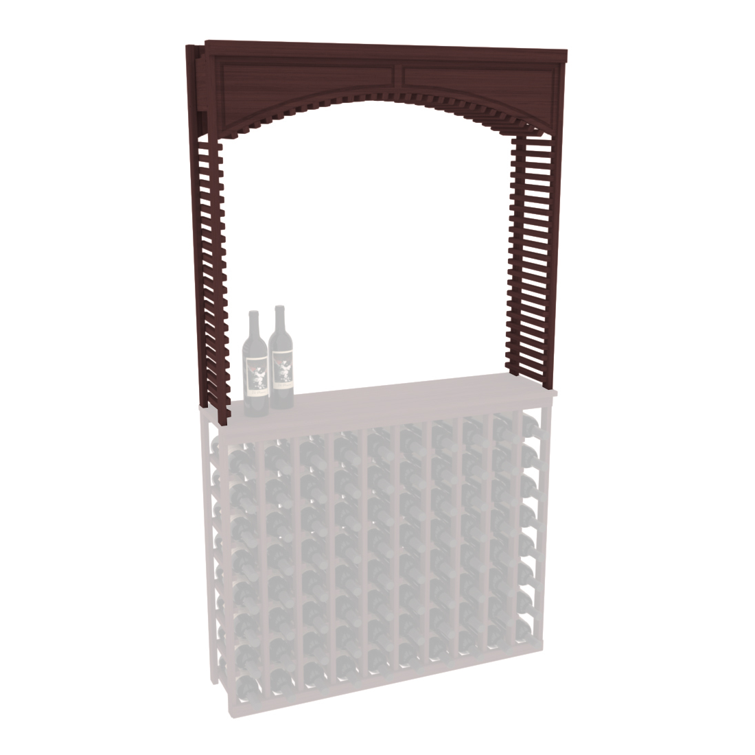 InstaCellar 42.5" Cellar Arch – Grand Mahogany / Walnut stained