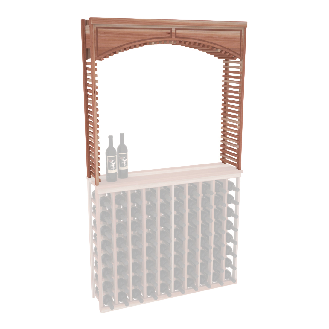 InstaCellar 42.5" Cellar Arch – Knotty Alder / Greywash stained