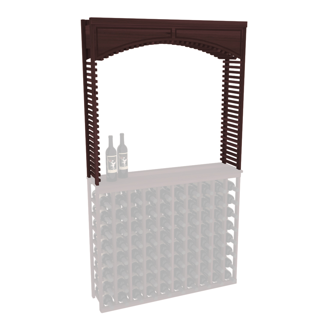 InstaCellar 42.5" Cellar Arch – Premium Redwood / Cherry stained