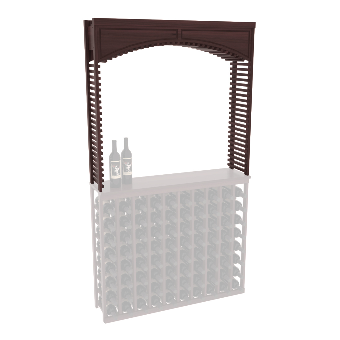 InstaCellar 42.5" Cellar Arch – Premium Redwood / Walnut stained