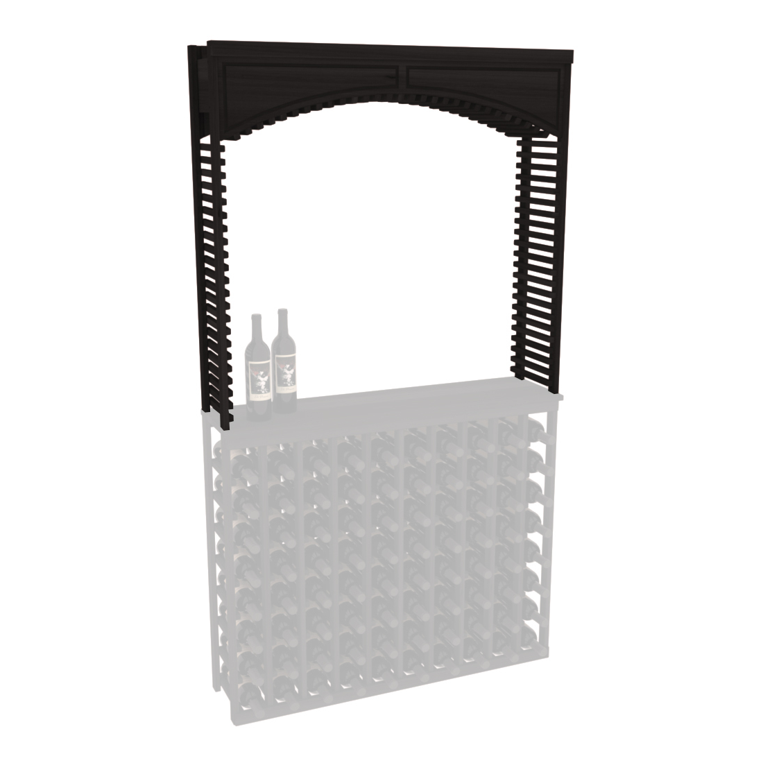 InstaCellar 42.5" Cellar Arch – Premium Redwood / Black stained