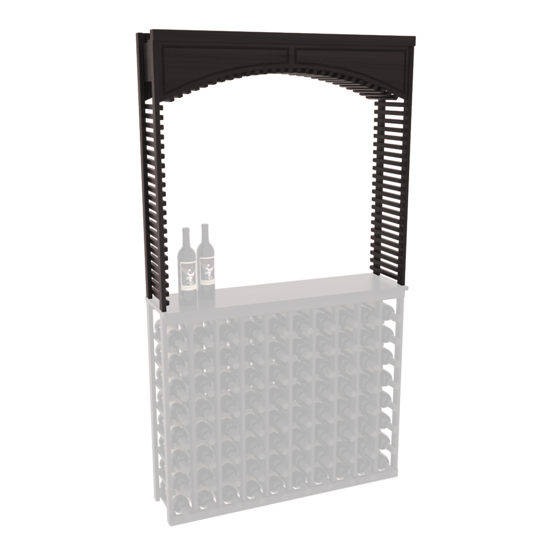 InstaCellar 42.5" Cellar Arch – Premium Redwood / Black stained