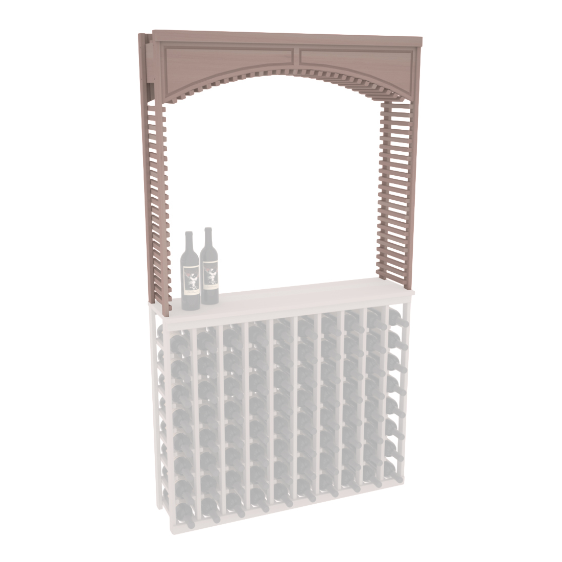 InstaCellar 42.5" Cellar Arch – Premium Redwood / Greywash stained