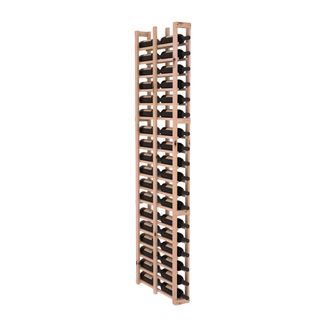 InstaCellar 1 Column Double Deep Rack – Knotty Alder / Unstained