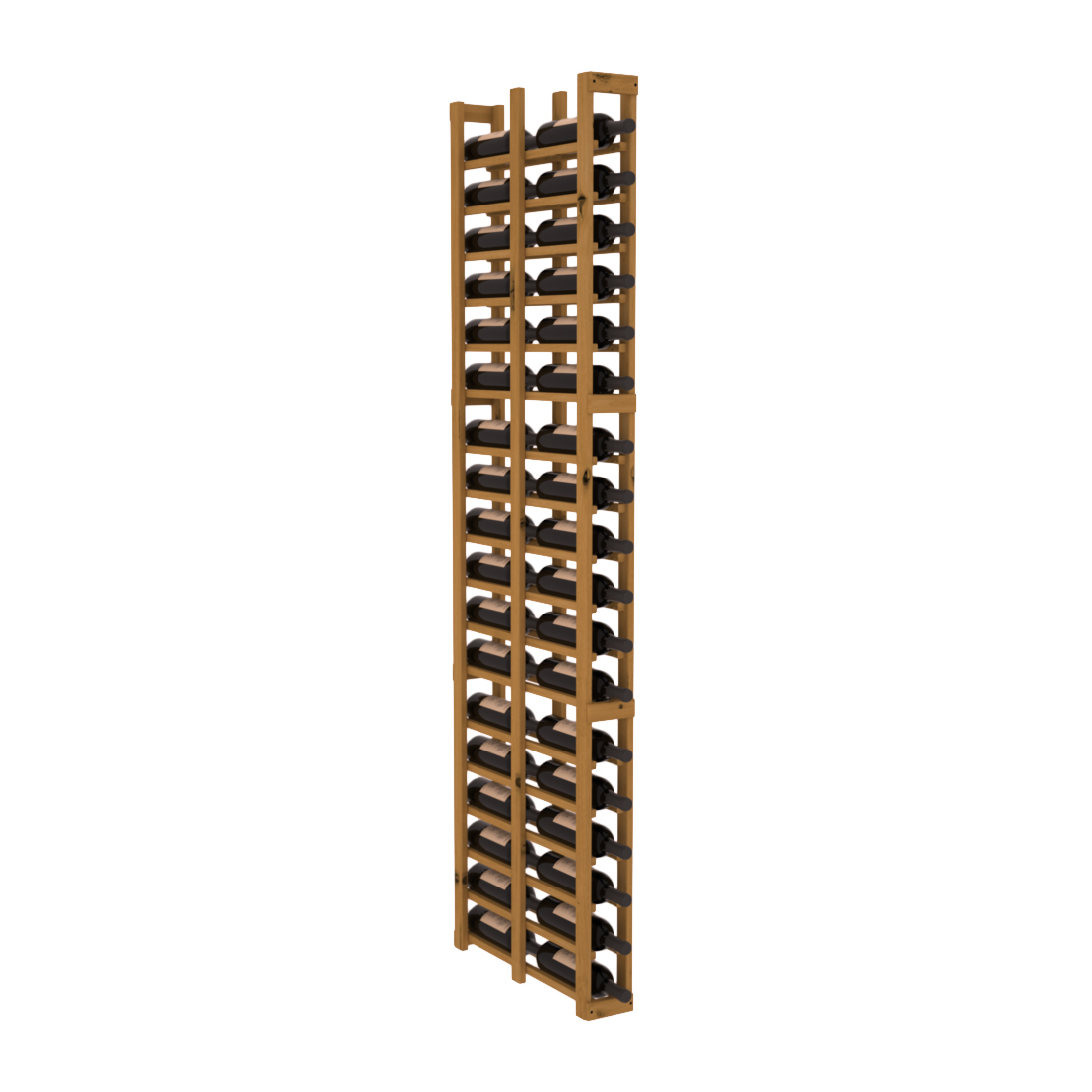 InstaCellar 1 Column Double Deep Rack – Knotty Alder / Oak stained