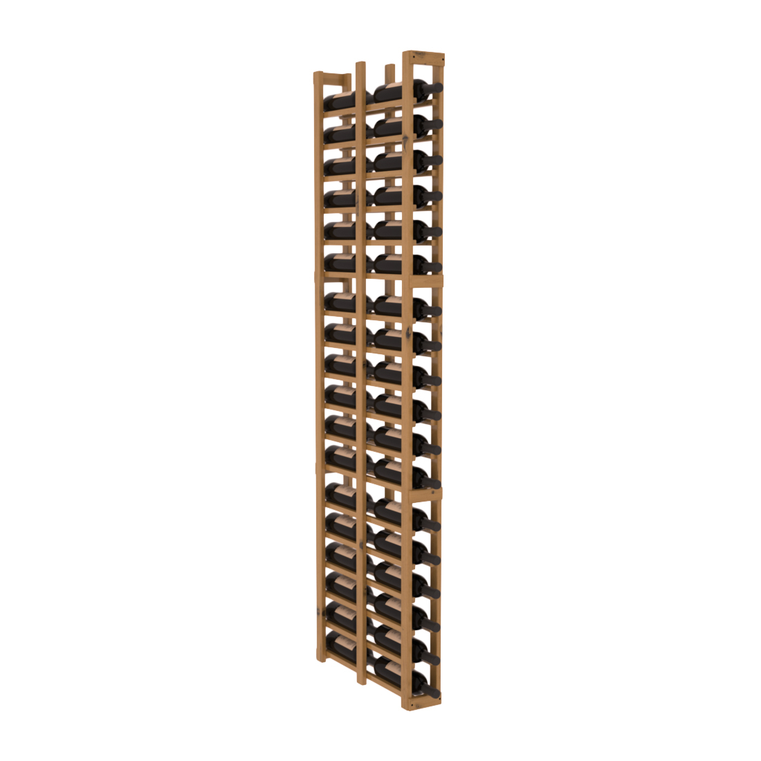 InstaCellar 1 Column Double Deep Rack – Knotty Alder / Oak stained