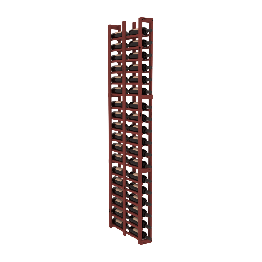 InstaCellar 1 Column Double Deep Rack – Knotty Alder / Cherry stained