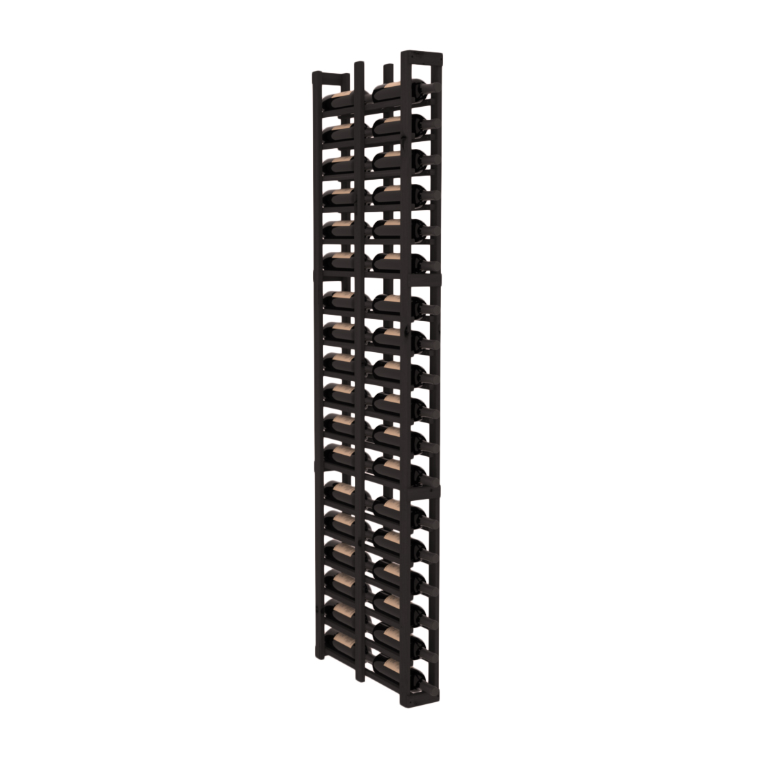 InstaCellar 1 Column Double Deep Rack – Knotty Alder / Black stained