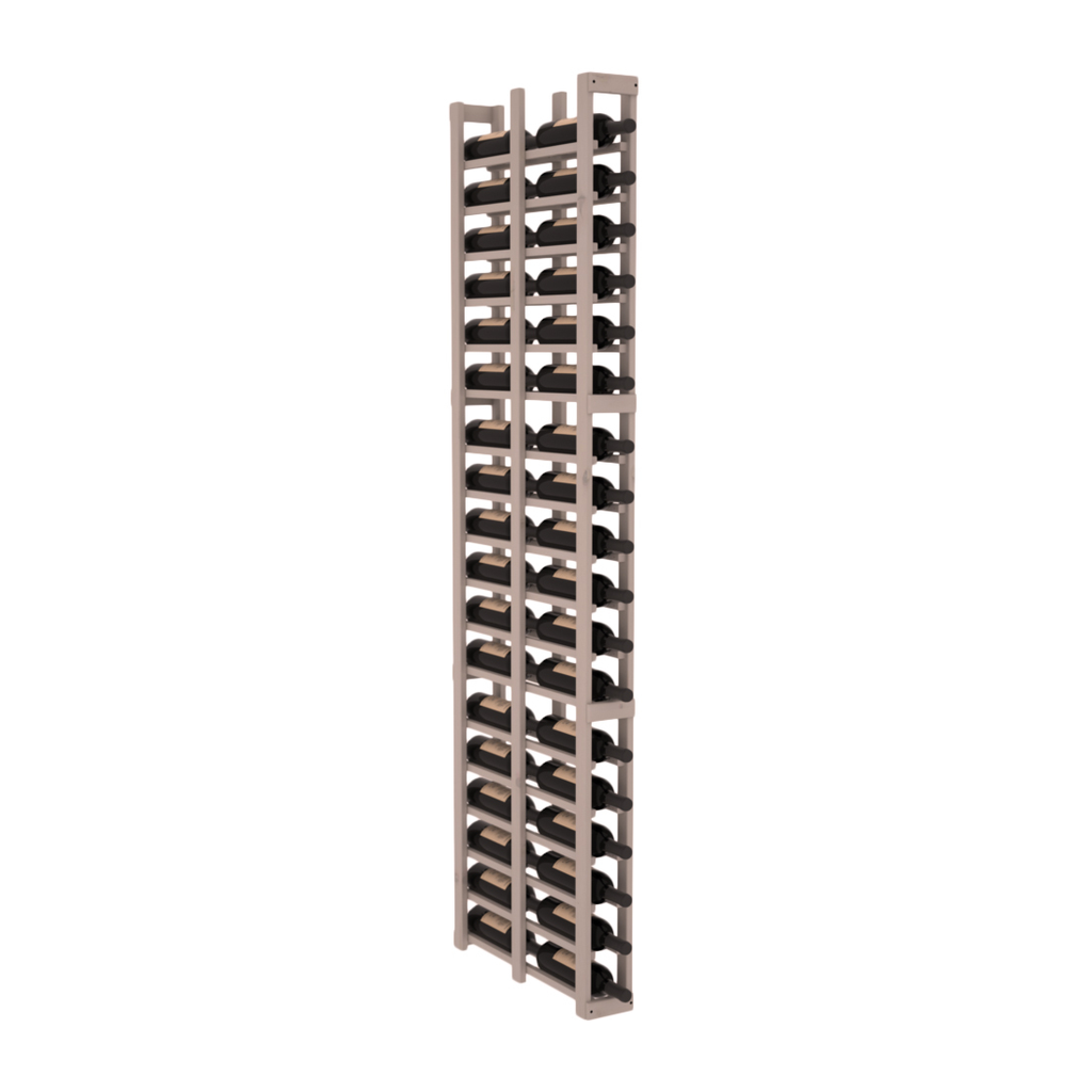 InstaCellar 1 Column Double Deep Rack – Knotty Alder / Greywash stained