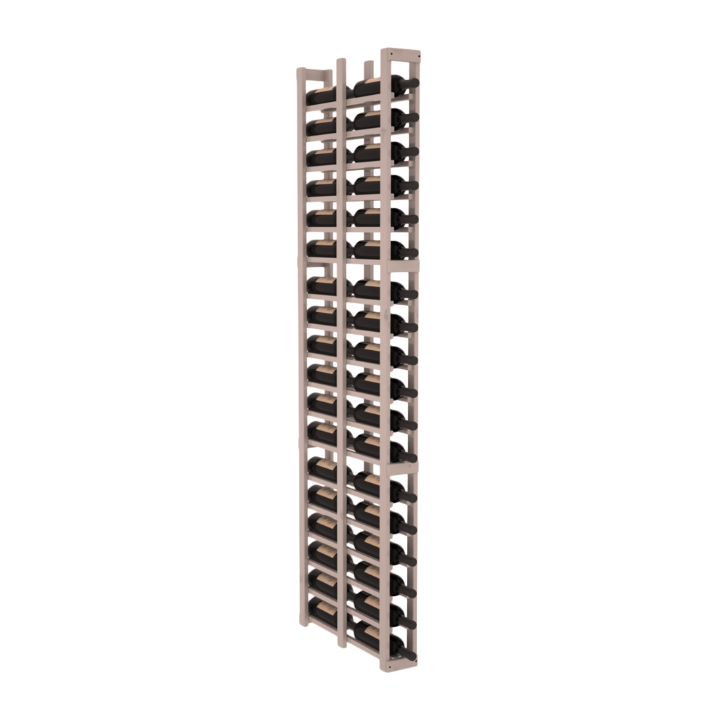 InstaCellar 1 Column Double Deep Rack – Knotty Alder / Greywash stained