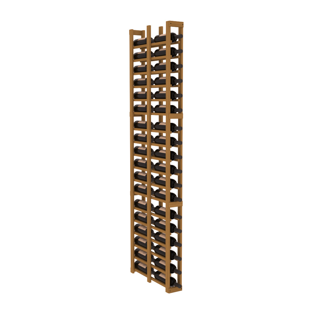 InstaCellar 1 Column Double Deep Rack – Grand Mahogany / Oak stained