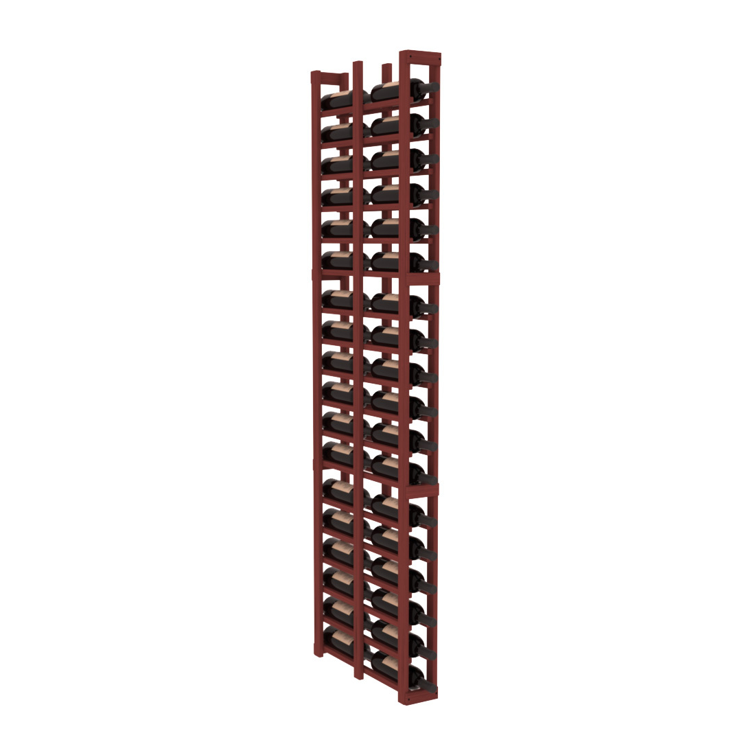 InstaCellar 1 Column Double Deep Rack – Grand Mahogany / Cherry stained