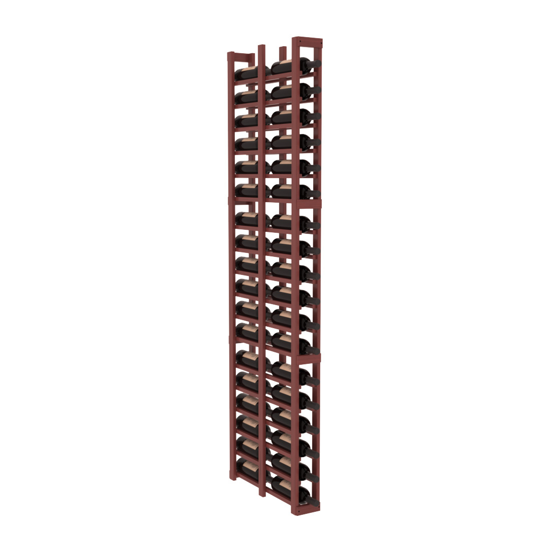 InstaCellar 1 Column Double Deep Rack – Grand Mahogany / Cherry stained