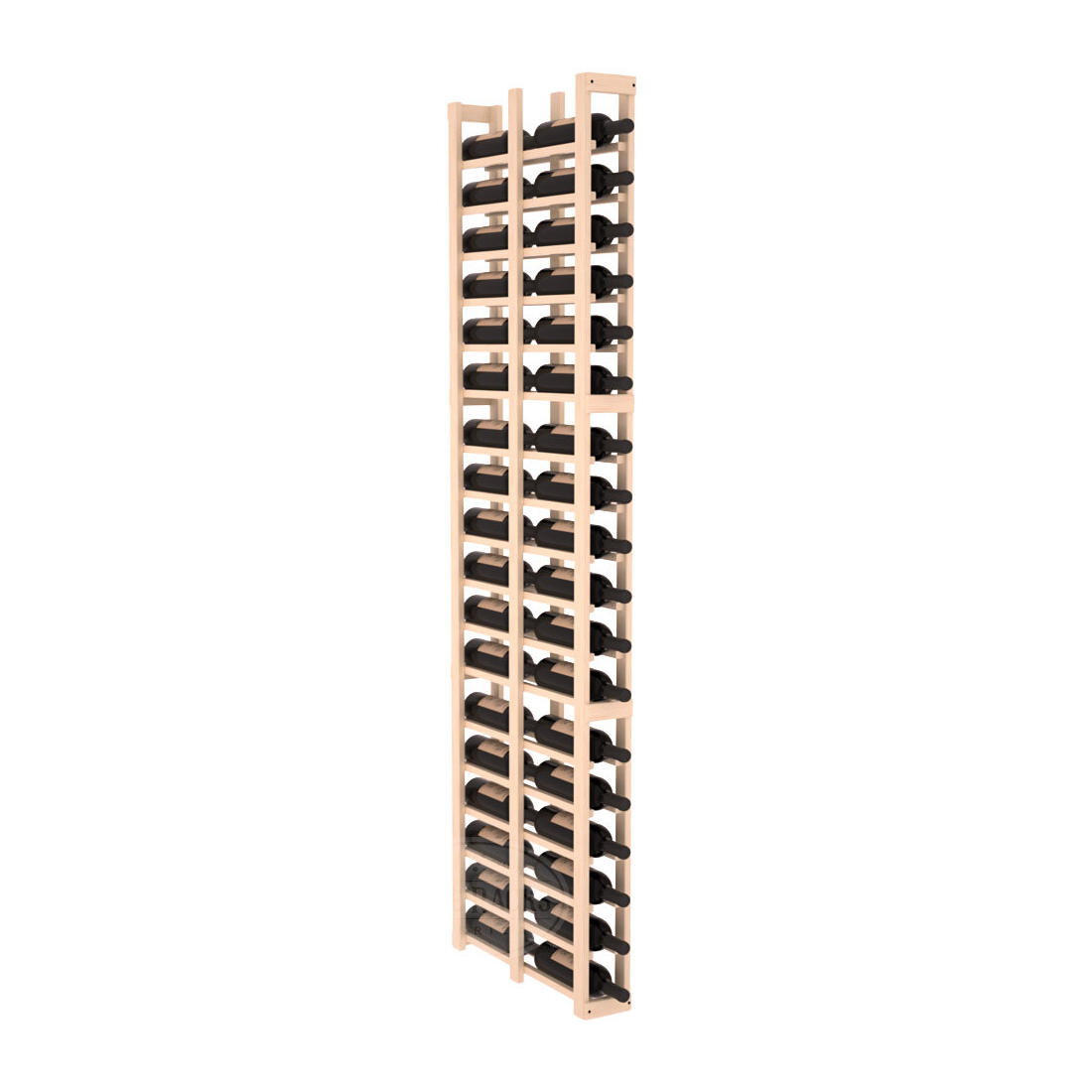 InstaCellar 1 Column Double Deep Rack – Ponderosa Pine / Unstained
