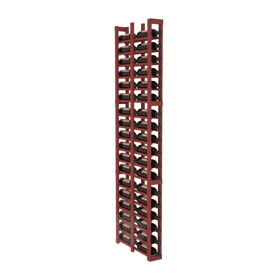 InstaCellar 1 Column Double Deep Rack – Ponderosa Pine / Cherry stained