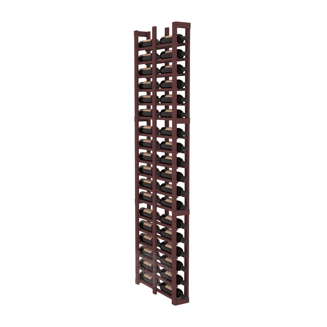 InstaCellar 1 Column Double Deep Rack – Ponderosa Pine / Walnut stained