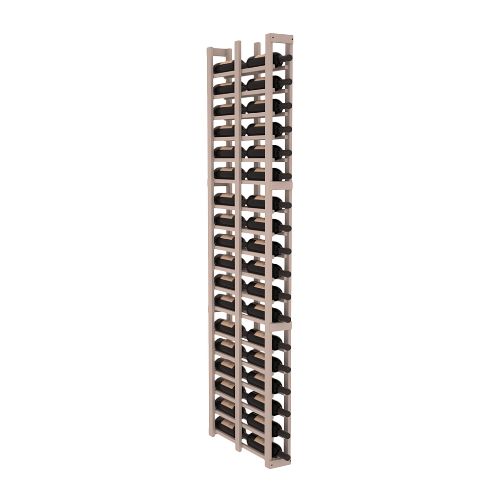 InstaCellar 1 Column Double Deep Rack – Ponderosa Pine / Greywash stained