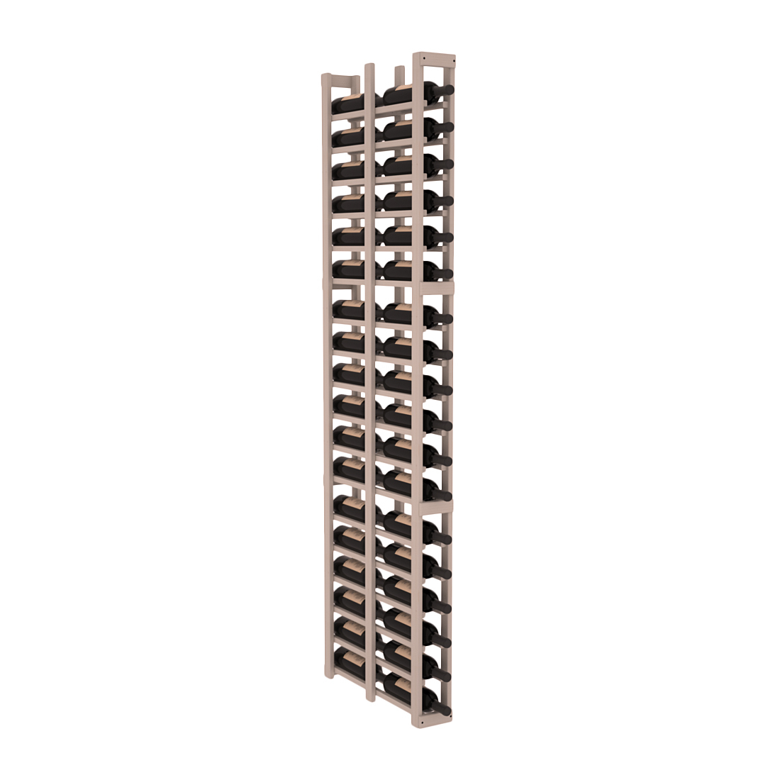 InstaCellar 1 Column Double Deep Rack – Ponderosa Pine / Greywash stained