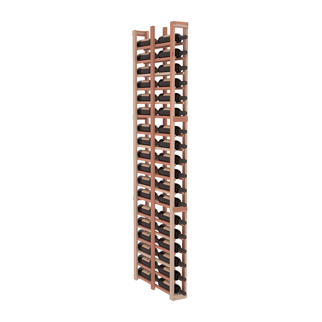 InstaCellar 1 Column Double Deep Rack – Premium Redwood / Unstained