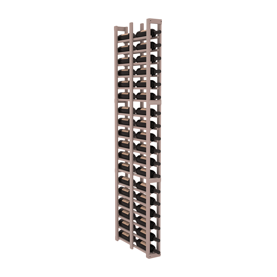 InstaCellar 1 Column Double Deep Rack – Premium Redwood / Greywash stained