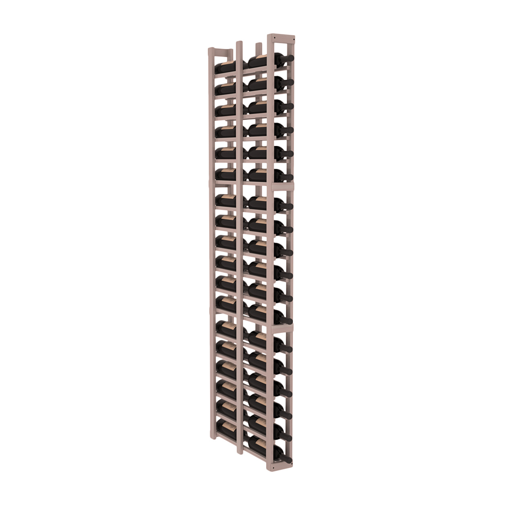 InstaCellar 1 Column Double Deep Rack – Premium Redwood / Greywash stained