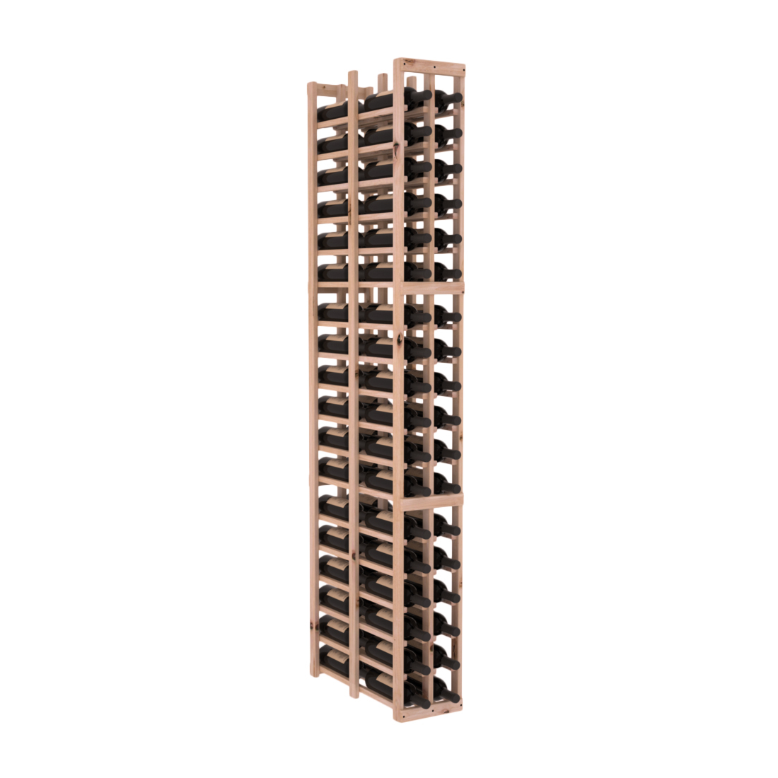 InstaCellar 2 Column Double Deep Rack – Knotty Alder / Unstained