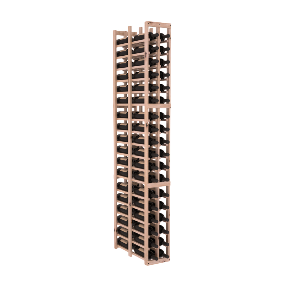 InstaCellar 2 Column Double Deep Rack – Knotty Alder / Unstained