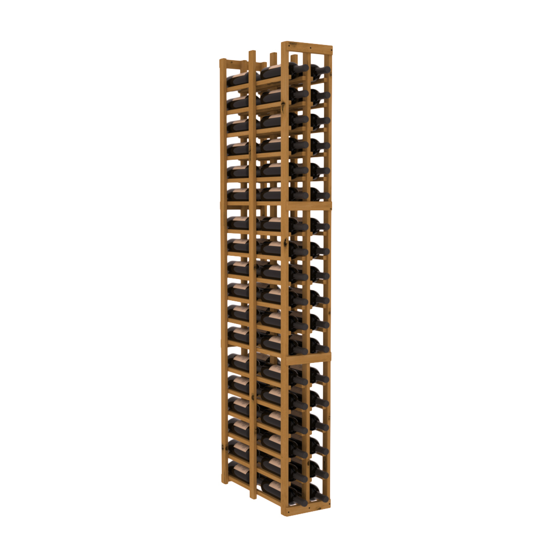 InstaCellar 2 Column Double Deep Rack – Knotty Alder / Oak stained