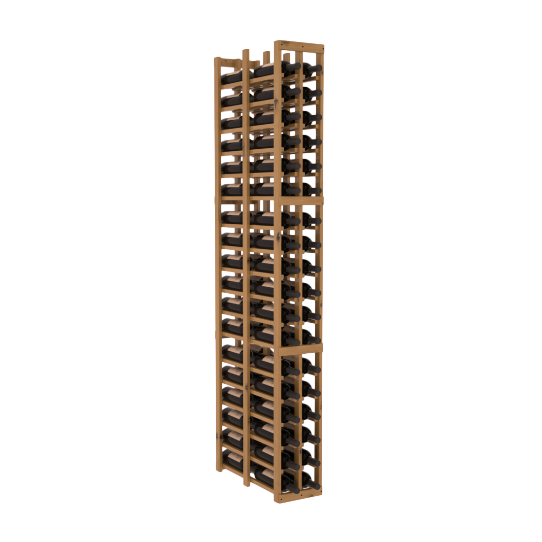 InstaCellar 2 Column Double Deep Rack – Knotty Alder / Oak stained