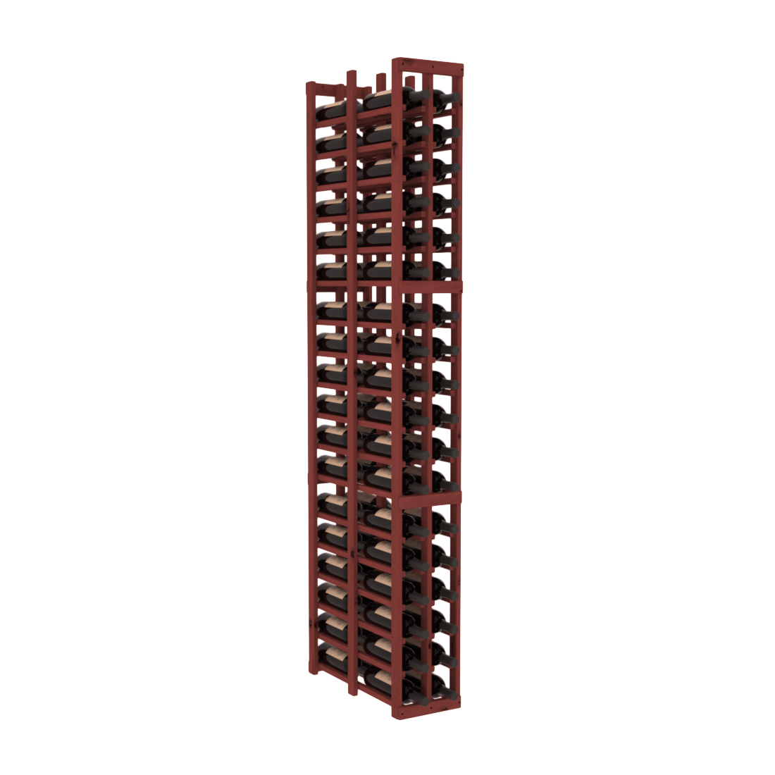 InstaCellar 2 Column Double Deep Rack – Knotty Alder / Cherry stained