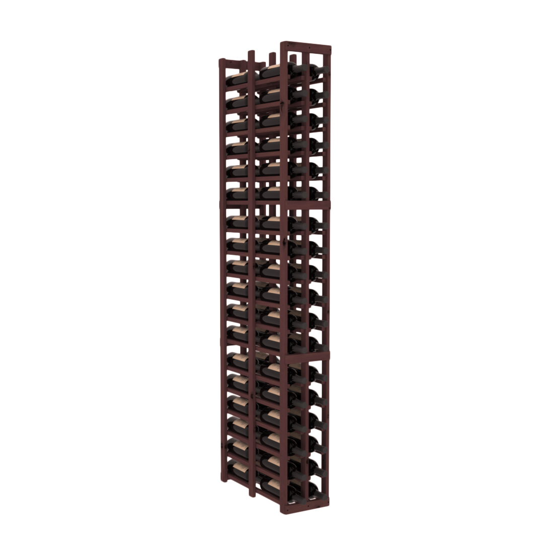 InstaCellar 2 Column Double Deep Rack – Knotty Alder / Walnut stained