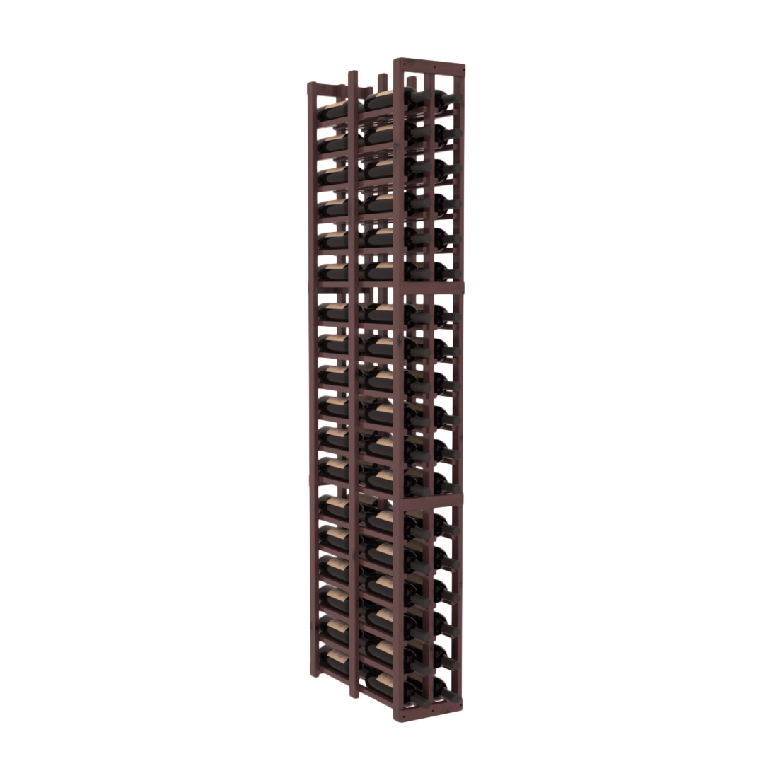 InstaCellar 2 Column Double Deep Rack – Knotty Alder / Walnut stained