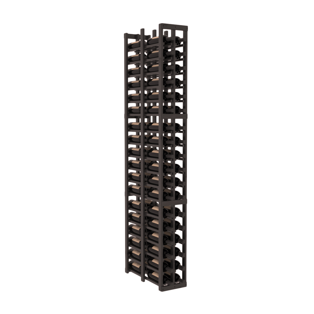 InstaCellar 2 Column Double Deep Rack – Knotty Alder / Black stained