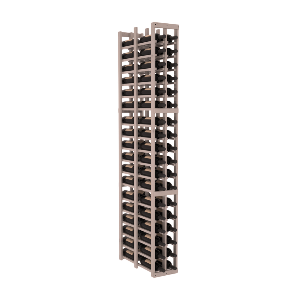InstaCellar 2 Column Double Deep Rack – Knotty Alder / Greywash stained