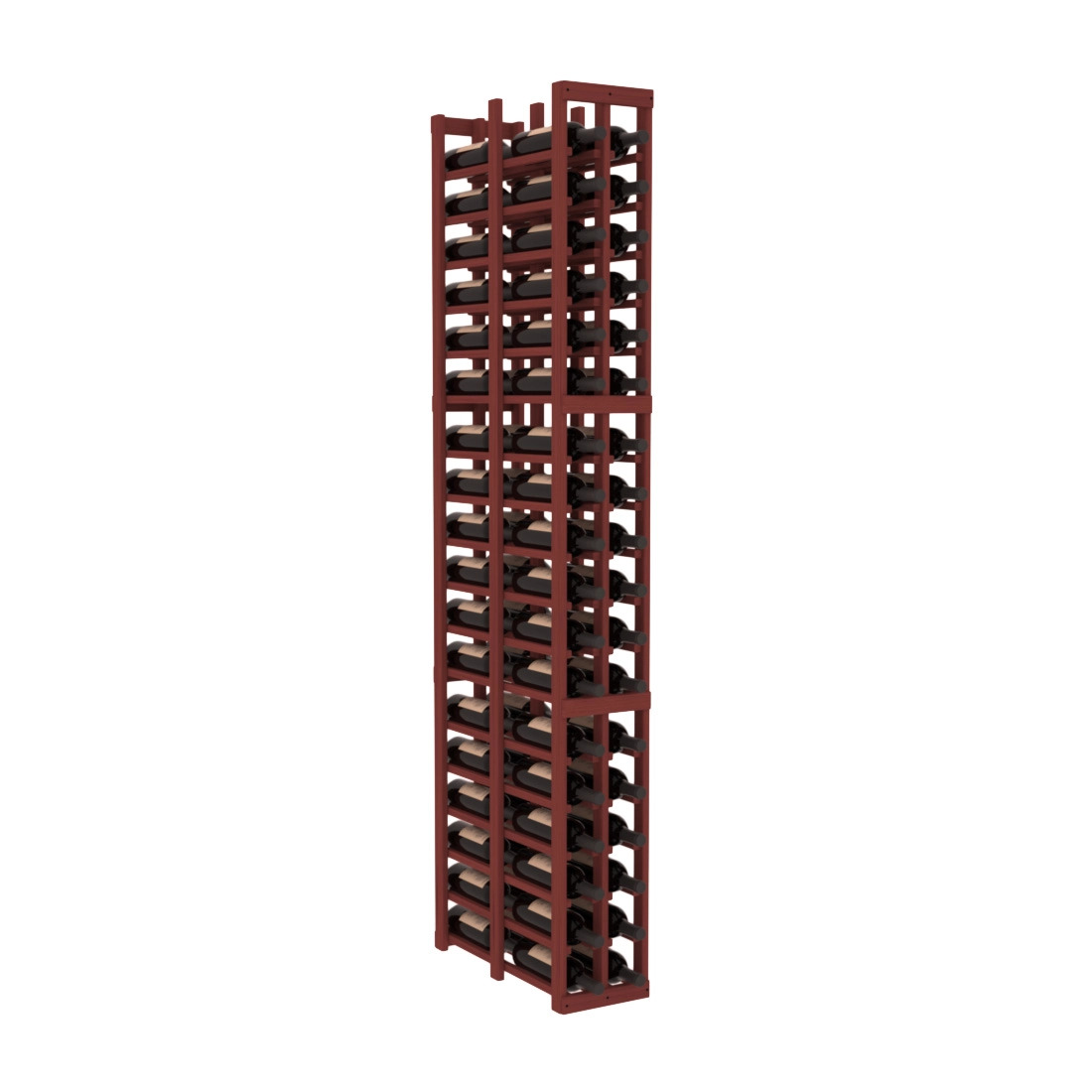 InstaCellar 2 Column Double Deep Rack – Grand Mahogany / Cherry stained