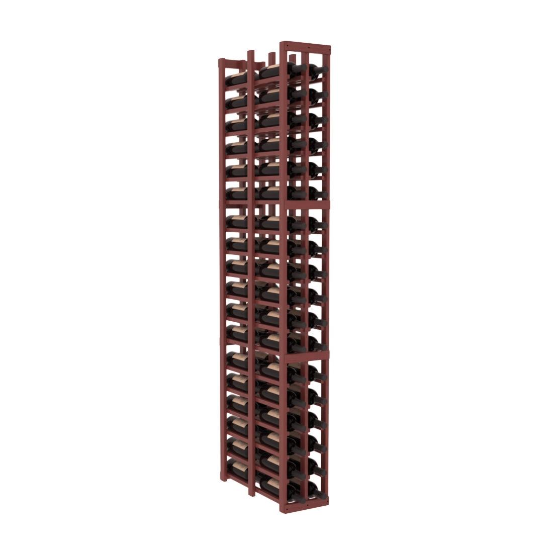 InstaCellar 2 Column Double Deep Rack – Grand Mahogany / Cherry stained