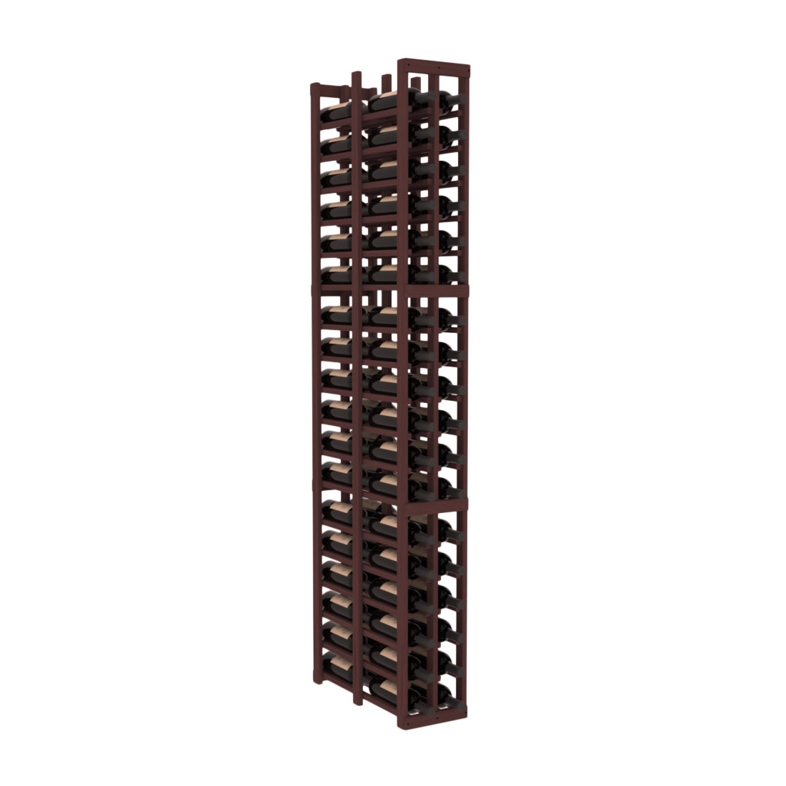 InstaCellar 2 Column Double Deep Rack – Grand Mahogany / Walnut stained