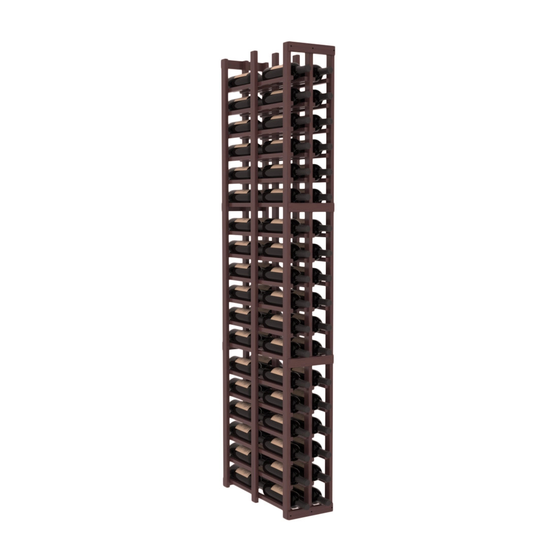 InstaCellar 2 Column Double Deep Rack – Grand Mahogany / Walnut stained