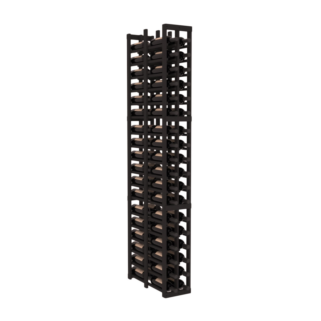 InstaCellar 2 Column Double Deep Rack – Grand Mahogany / Black stained
