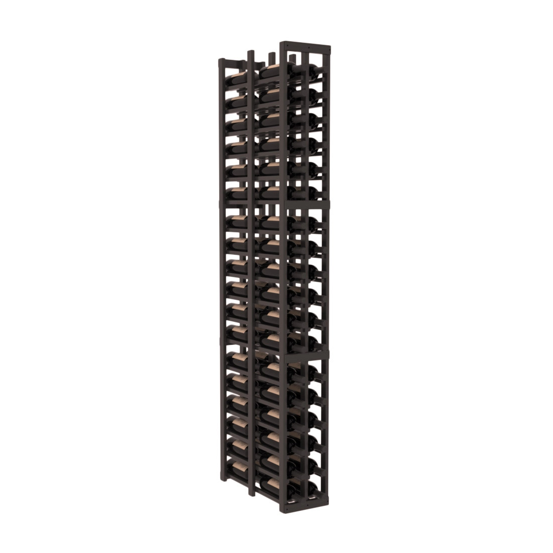 InstaCellar 2 Column Double Deep Rack – Grand Mahogany / Black stained