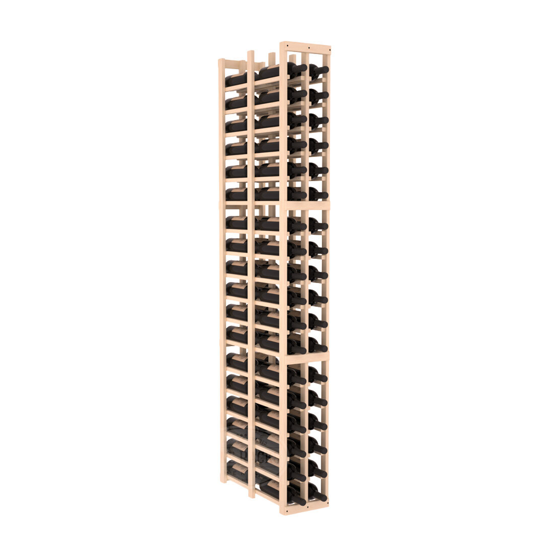 InstaCellar 2 Column Double Deep Rack – Ponderosa Pine / Unstained