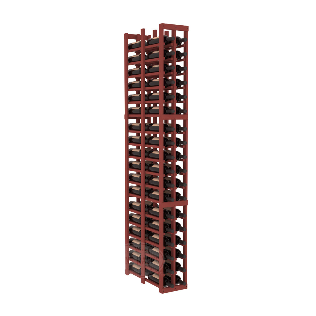 InstaCellar 2 Column Double Deep Rack – Ponderosa Pine / Cherry stained