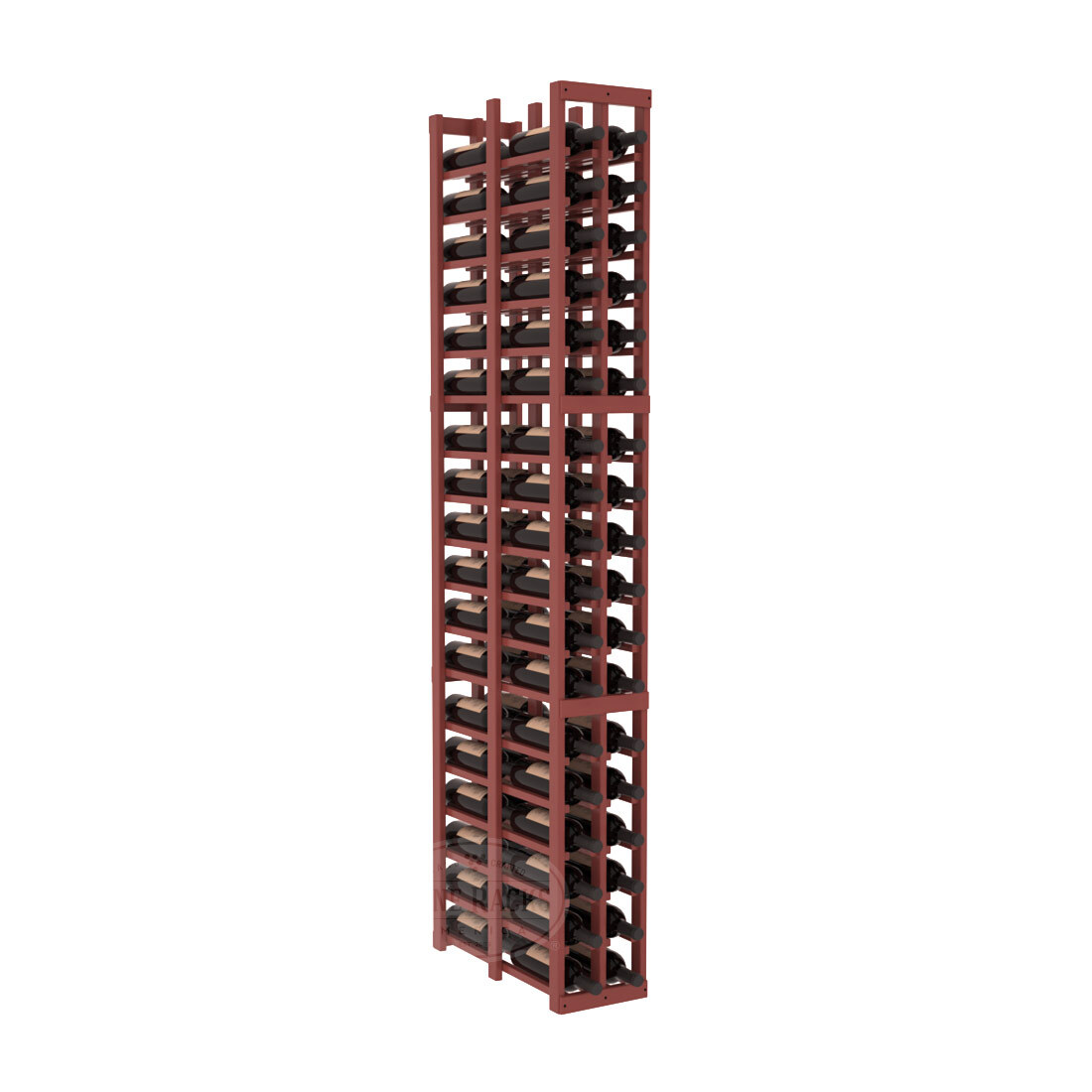 InstaCellar 2 Column Double Deep Rack – Ponderosa Pine / Cherry stained