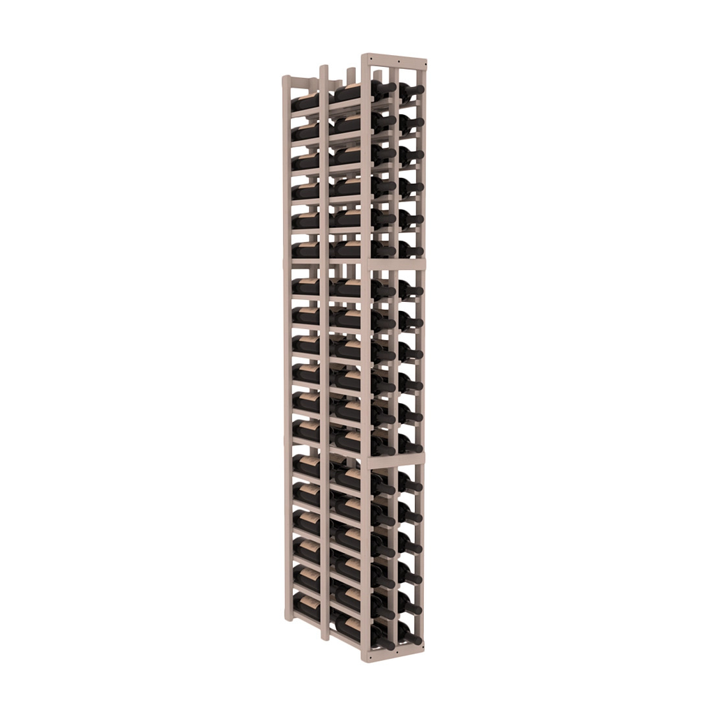 InstaCellar 2 Column Double Deep Rack – Ponderosa Pine / Greywash stained