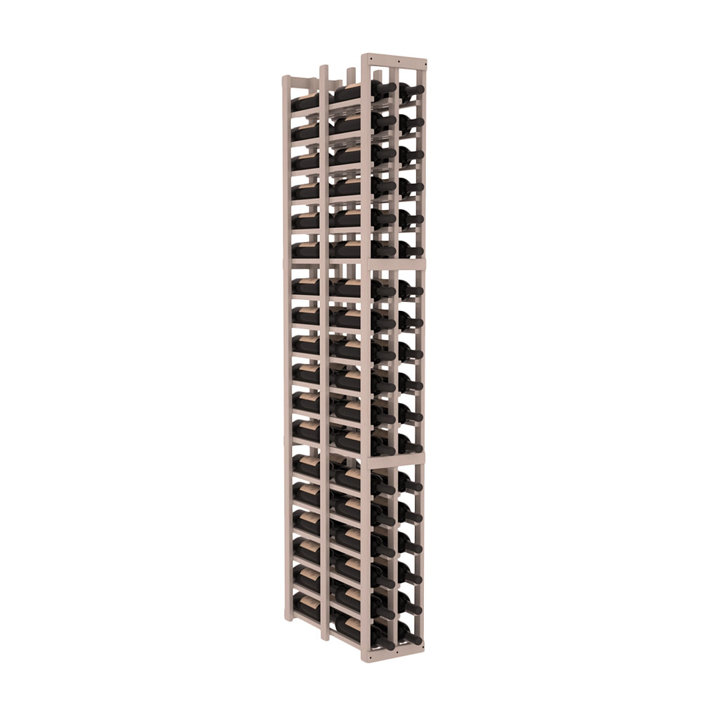 InstaCellar 2 Column Double Deep Rack – Ponderosa Pine / Greywash stained