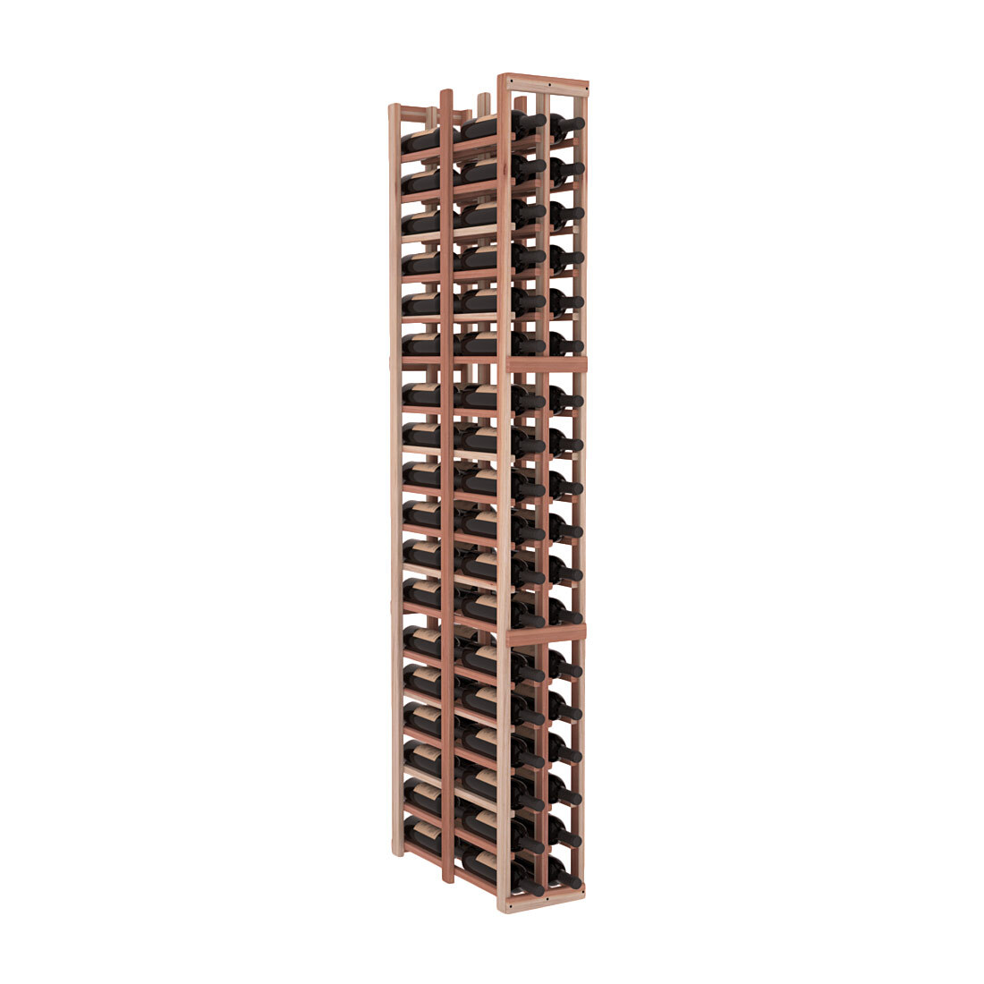 InstaCellar 2 Column Double Deep Rack – Premium Redwood / Unstained