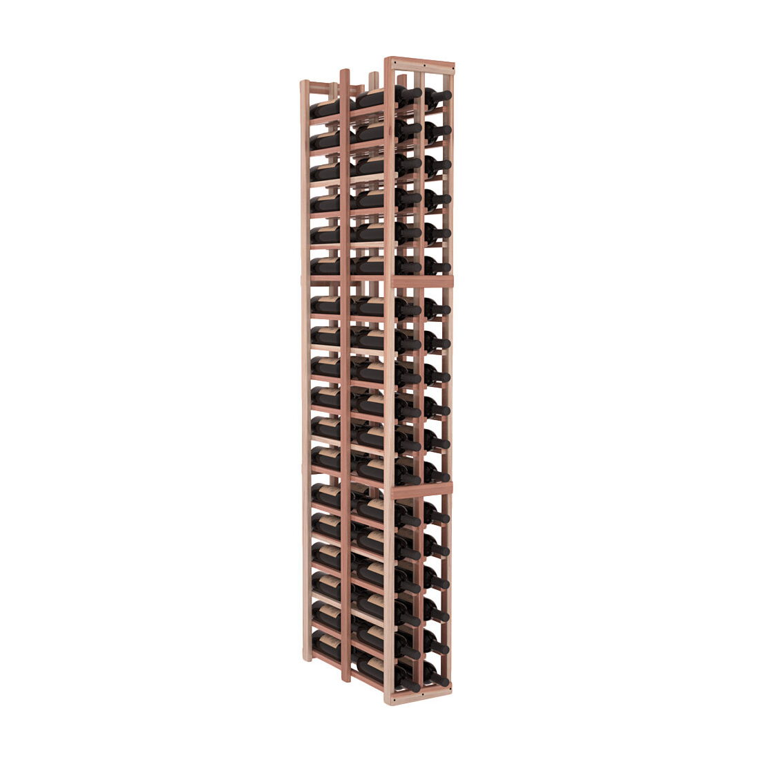 InstaCellar 2 Column Double Deep Rack – Premium Redwood / Unstained
